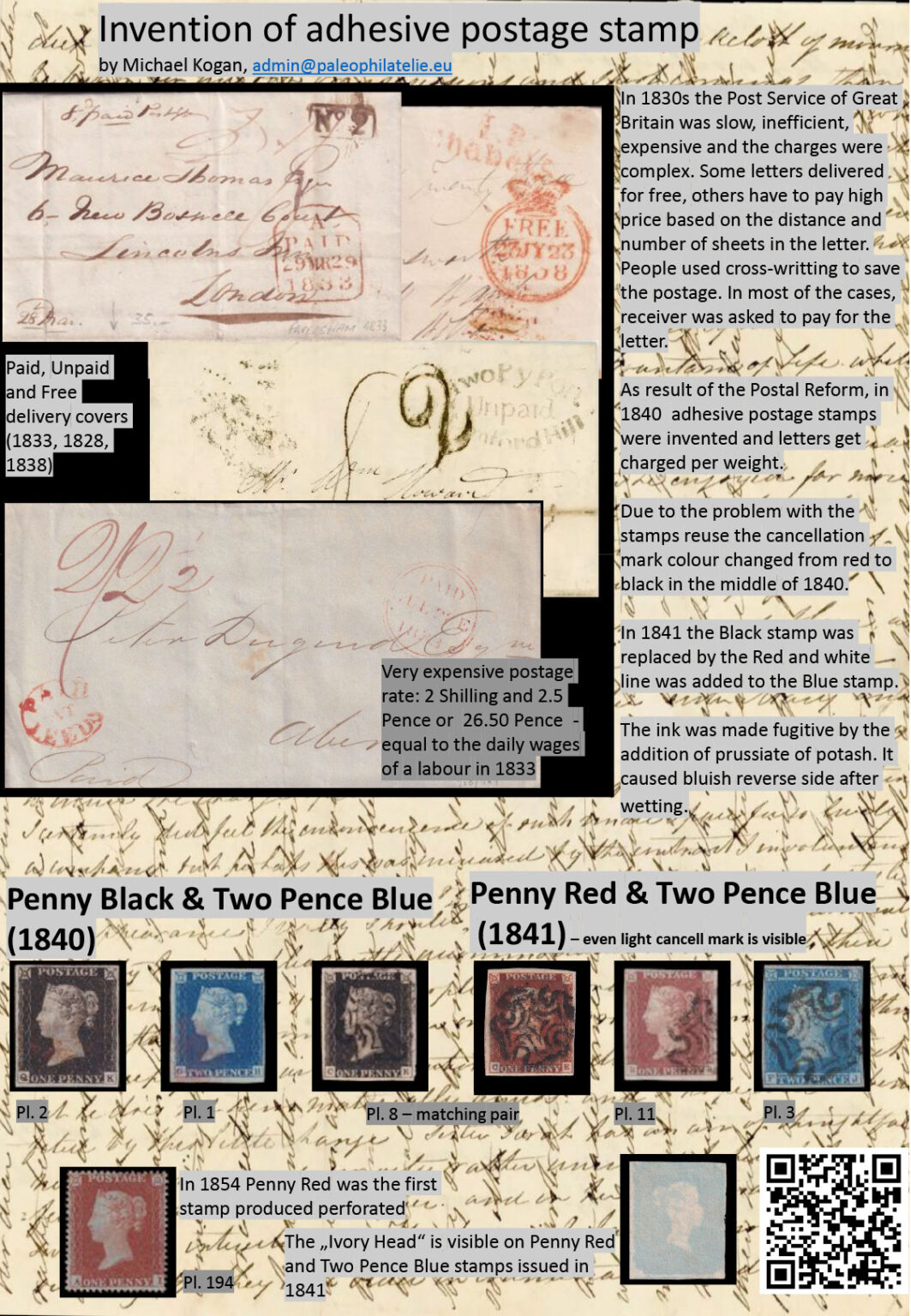 The First Sticker Invented Invention of adhesive postage stamp - My One Page Exhibit