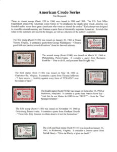 Exhibit Image for American Credo Series Stamps